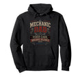 Funny Mechanic Dad Gifts Papa Husband Hoodie - Minimalist Print Men Women - T-Shirt, Sweatshirt, Hoodie
