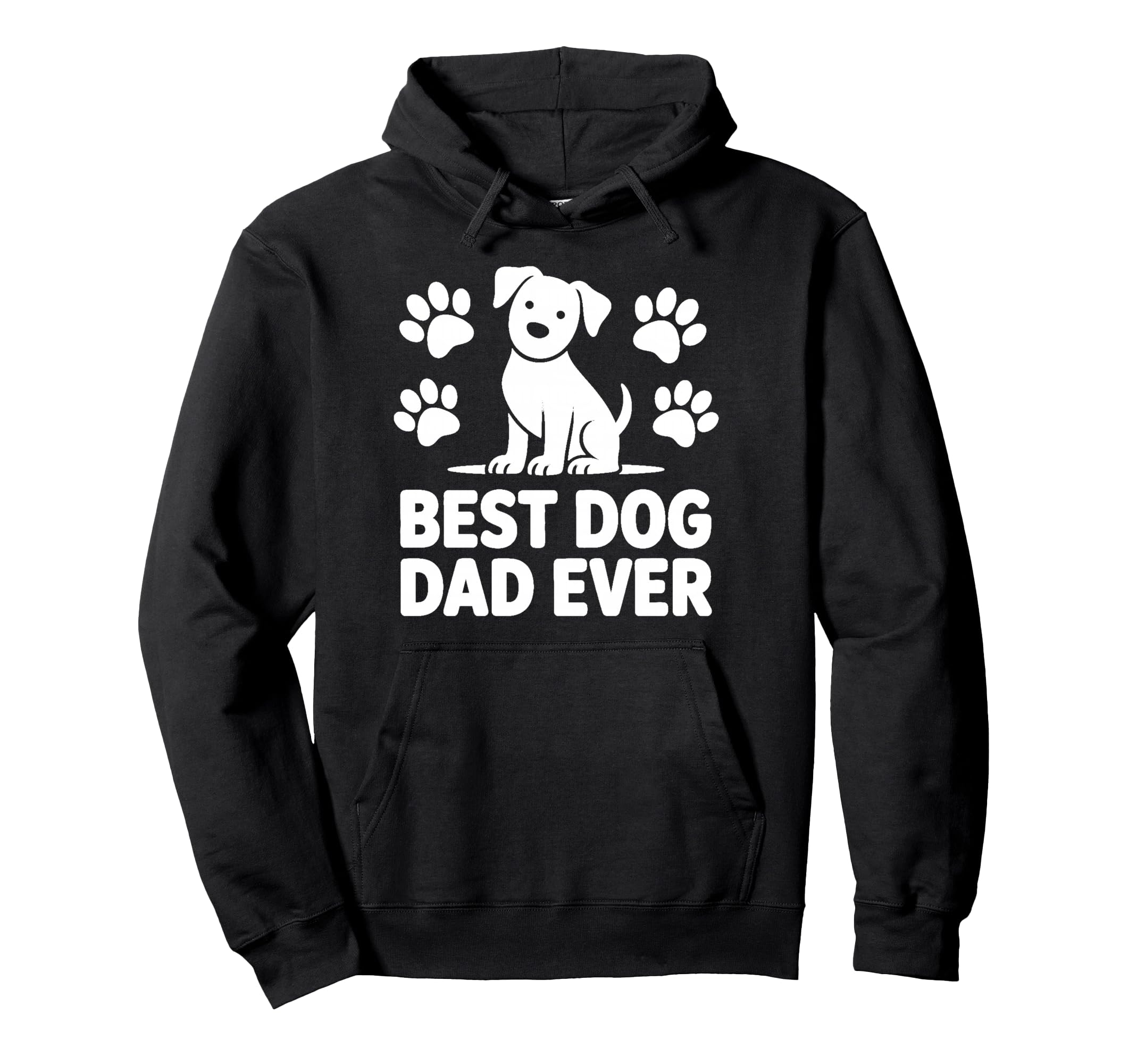 Best Dog Dad Ever Paw Lover Father Puppy Hoodie - Graphic Print for Adults - T-Shirt, Sweatshirt, Hoodie