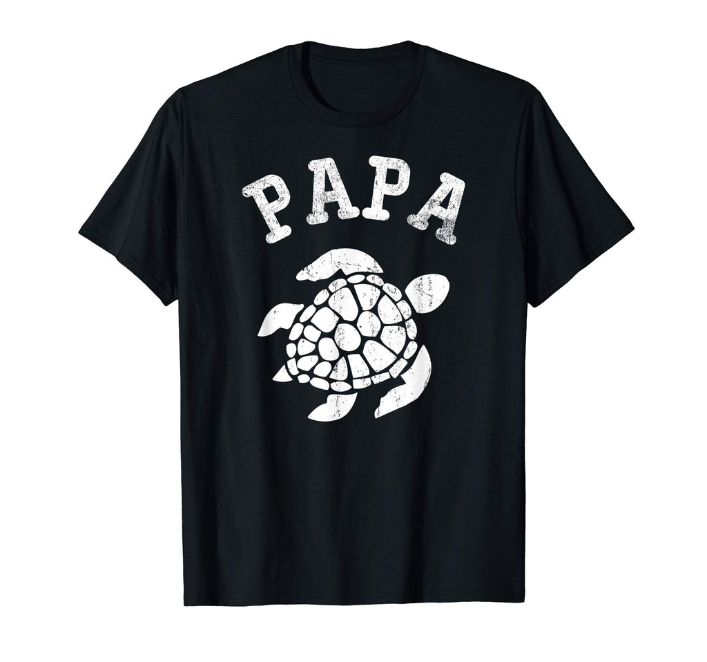 Papa Turtle Funny Gift Dad T-Shirt - Minimalist Print Men Women - T-Shirt, Sweatshirt, Hoodie
