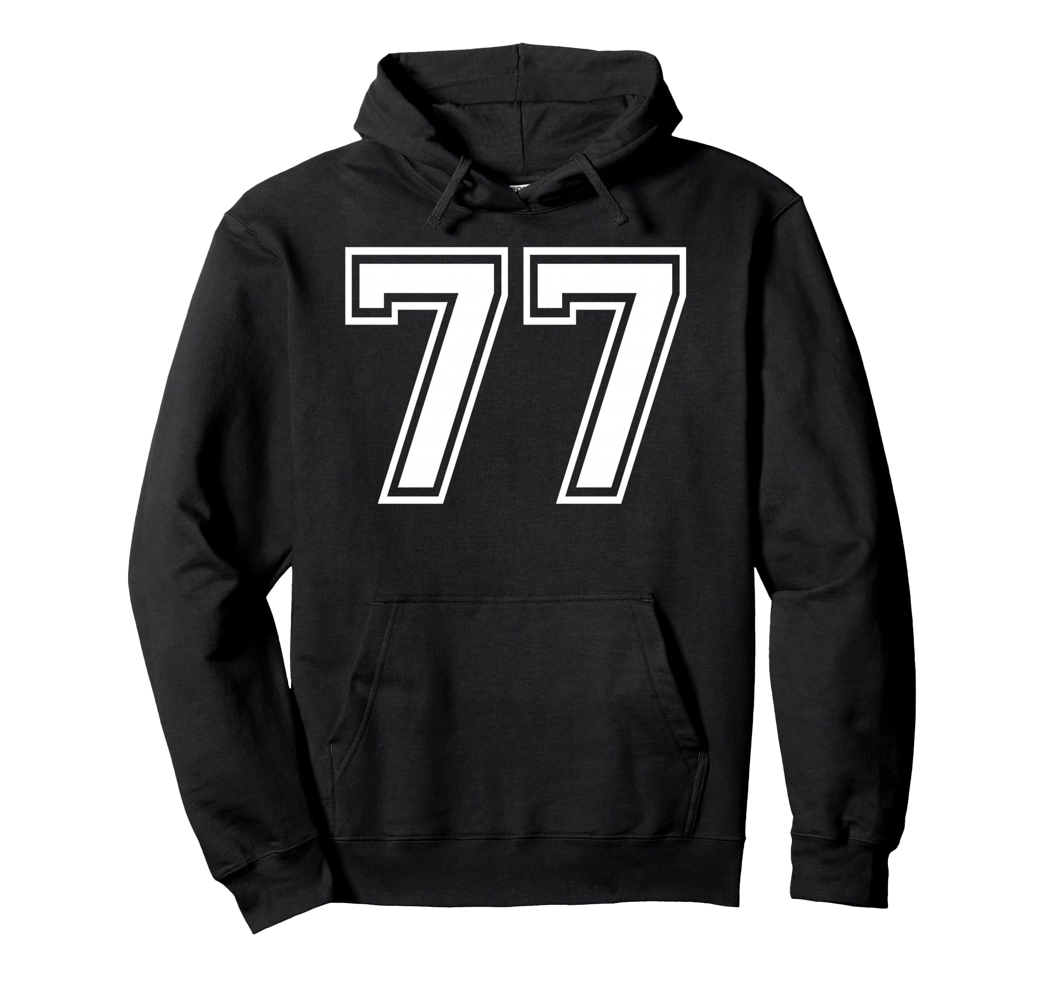 77 Number Seventy Seven Team Sports Hoodie - Streetwear Style Unisex - T-Shirt, Sweatshirt, Hoodie
