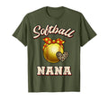 Softball Nana Leopard Heart Fans T-Shirt - Custom Art Print Men Women - T-Shirt, Sweatshirt, Hoodie