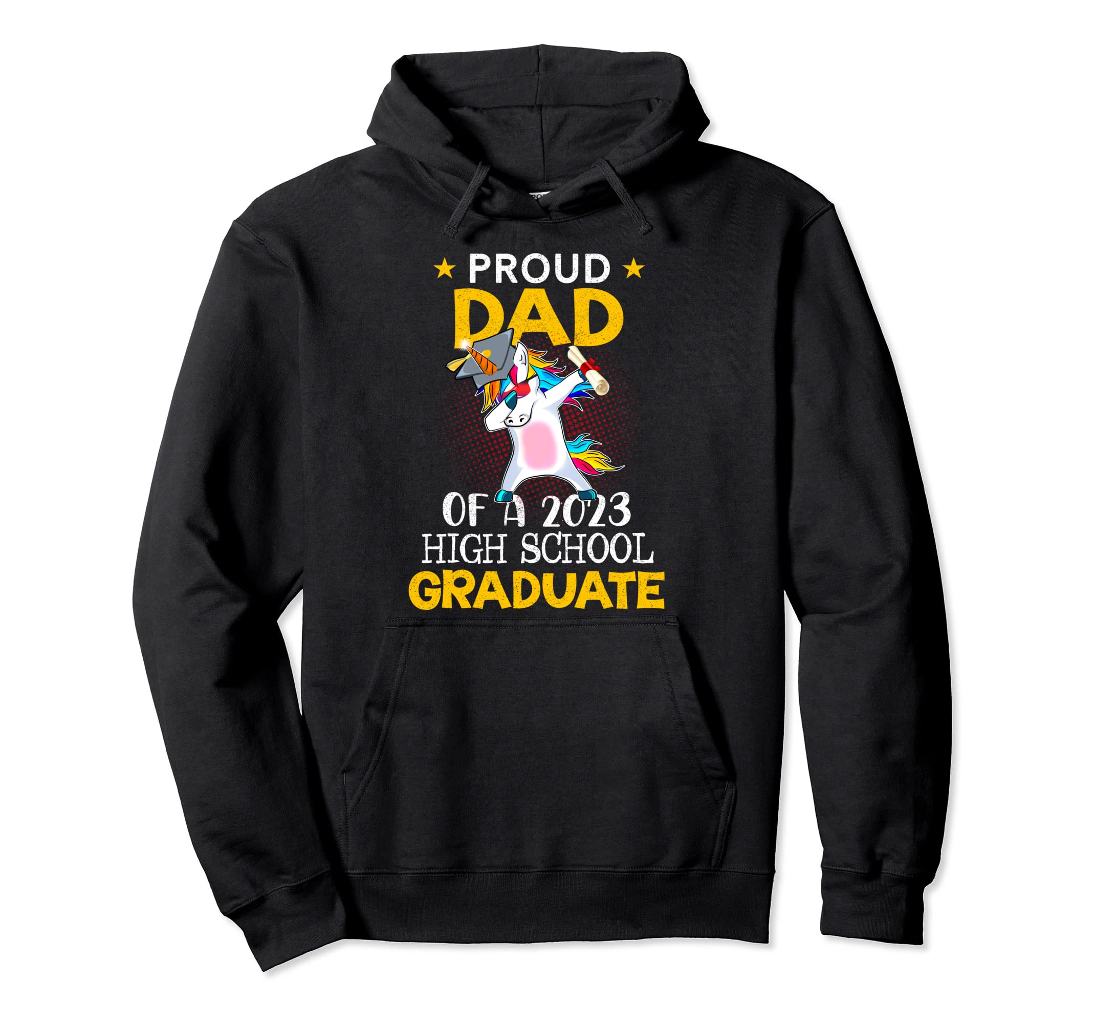 Proud Dad 2023 High School Graduate Hoodie - Minimalist Print Men Women - T-Shirt, Sweatshirt, Hoodie