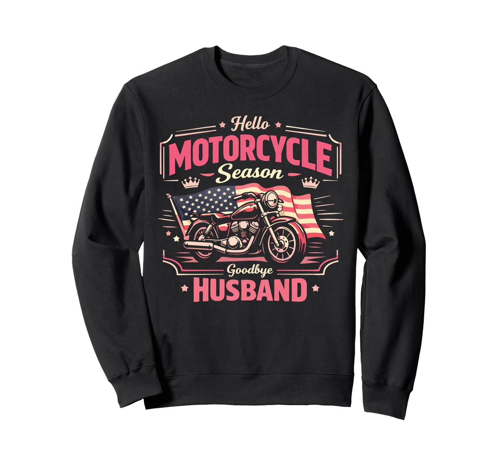 Motorcycle Biker Husband Wife Sweatshirt - Aesthetic Graphic Men Women - T-Shirt, Sweatshirt, Hoodie