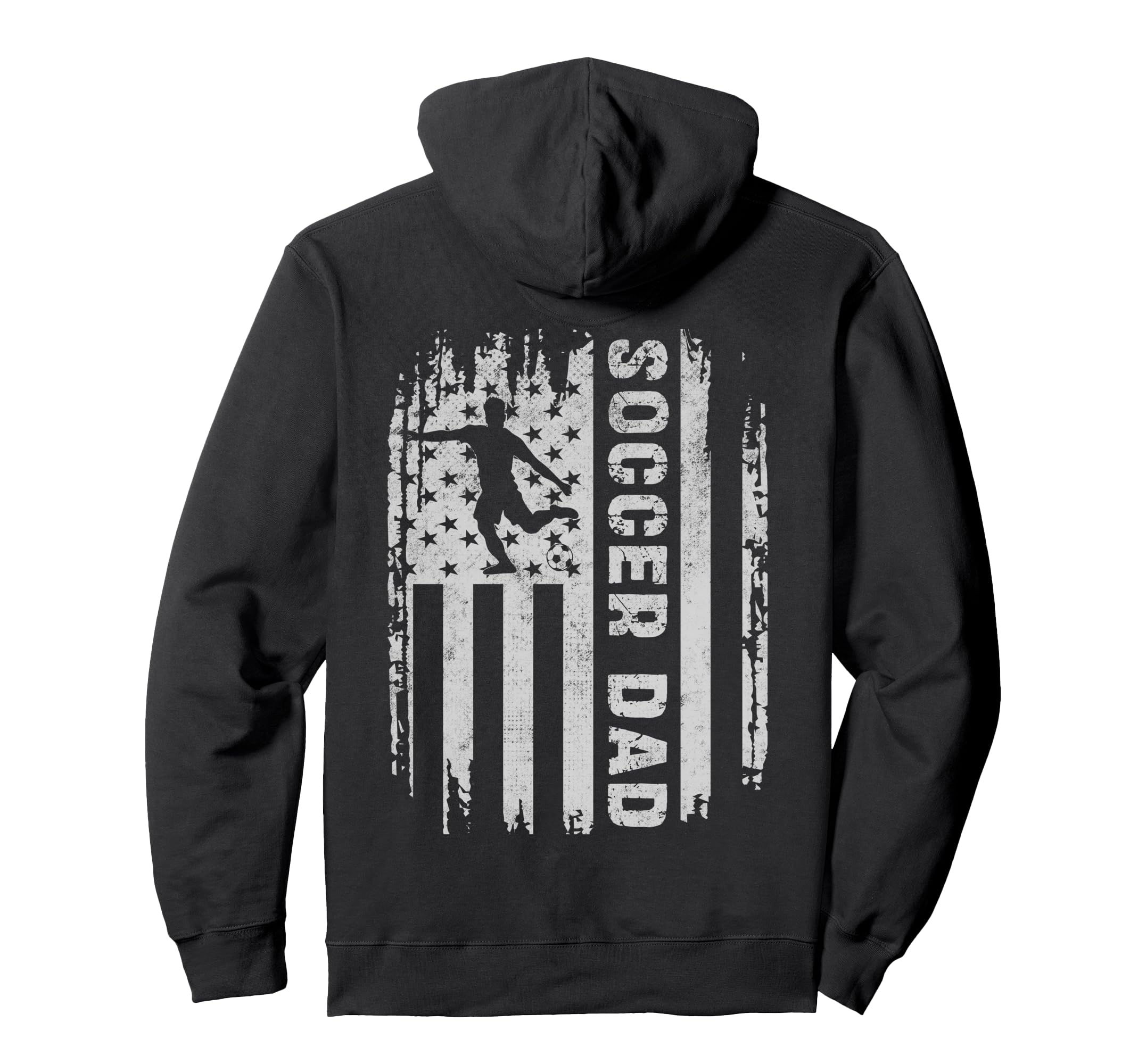 Soccer Dad American Flag Usa Back Hoodie - Fun Novelty Design Men Women - T-Shirt, Sweatshirt, Hoodie