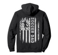 Soccer Dad American Flag Usa Back Father Hoodie - Graphic Print for Adults - T-Shirt, Sweatshirt, Hoodie
