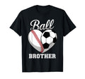 Ball Brother Baseball Soccer Heart T-Shirt - Trendy Graphic for Adults - T-Shirt, Sweatshirt, Hoodie