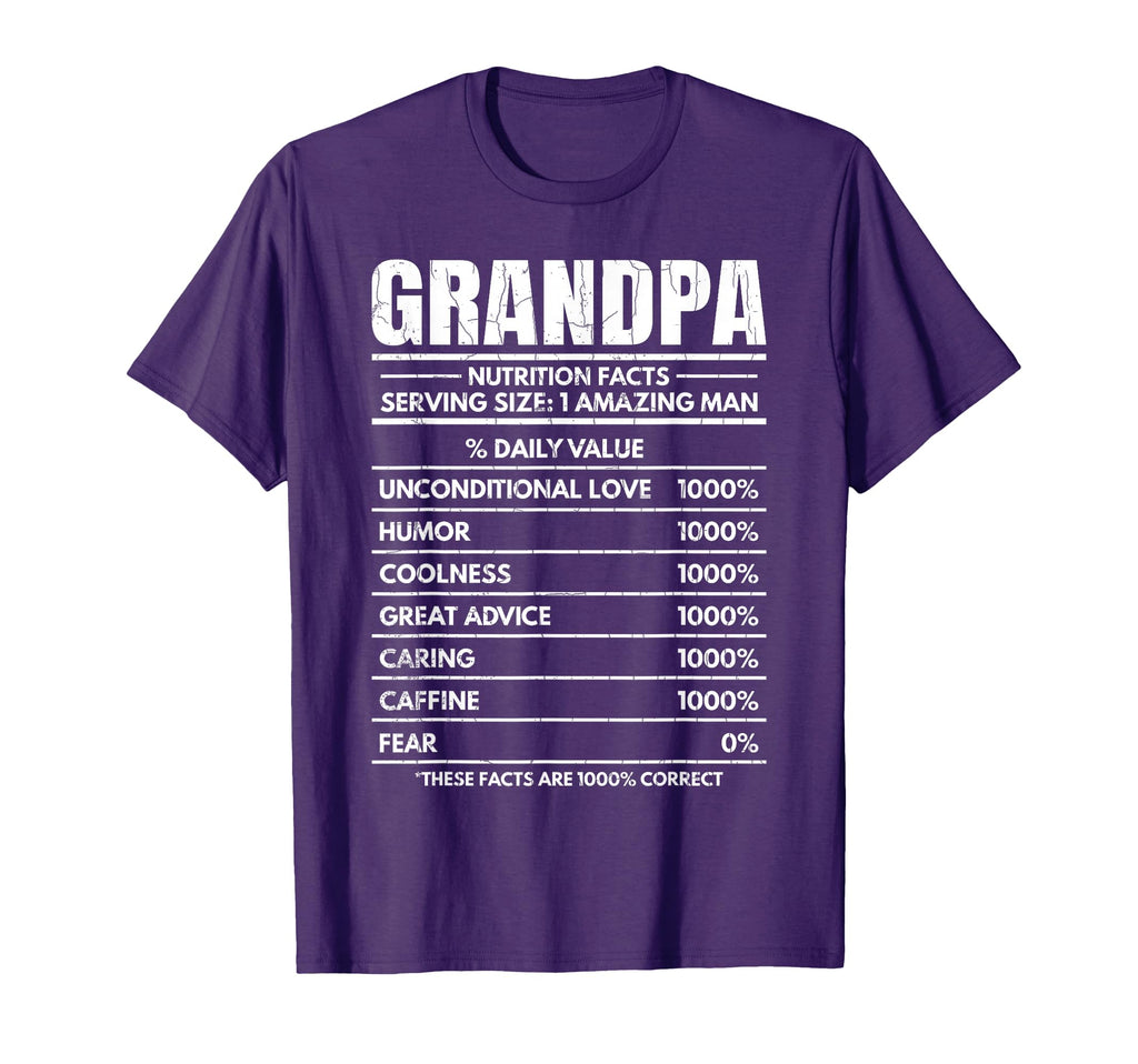 Grandpa Facts Funny Grandfather Lover T-Shirt - Graphic Print Men Women - T-Shirt, Sweatshirt, Hoodie