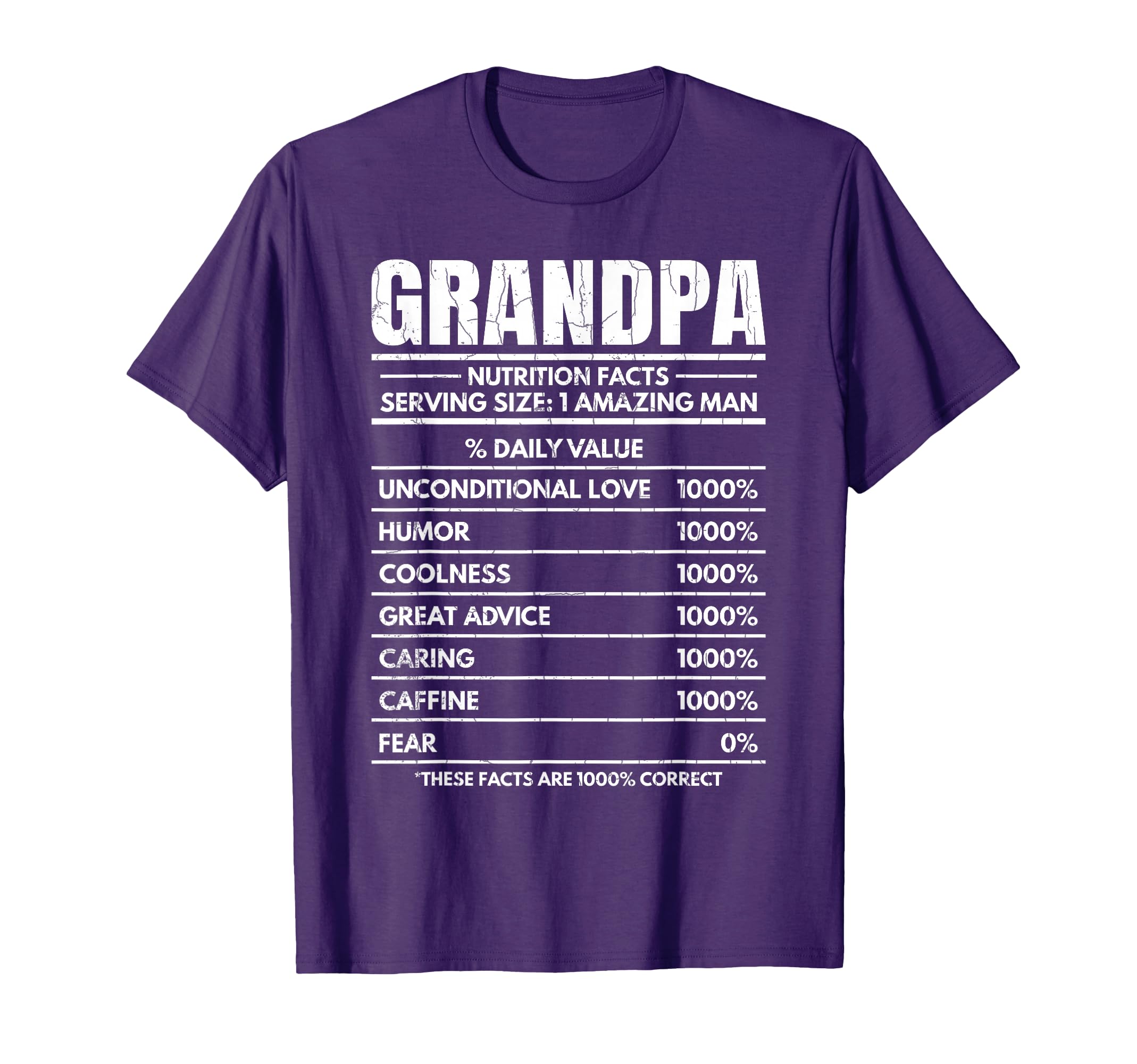 Grandpa Facts Funny Grandfather Lover T-Shirt - Graphic Print Men Women - T-Shirt, Sweatshirt, Hoodie