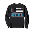 Papa Bear American Flag Fathers Sweatshirt - Custom Art Print for Adults - T-Shirt, Sweatshirt, Hoodie