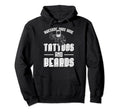 Funny Awesome Dads Have Beard And Hoodie - Aesthetic Graphic Unisex - T-Shirt, Sweatshirt, Hoodie
