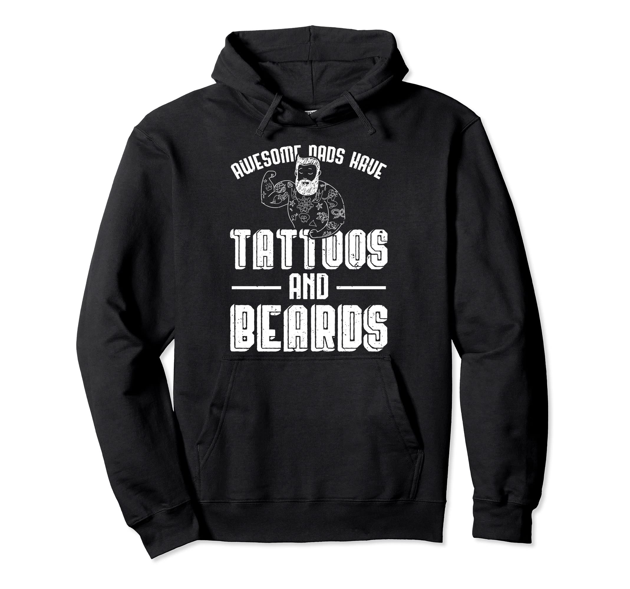 Funny Awesome Dads Have Beard And Hoodie - Aesthetic Graphic Unisex - T-Shirt, Sweatshirt, Hoodie