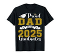 Proud Dad Two Class 2025 Graduates Twins T-Shirt - Minimalist Print Unisex - T-Shirt, Sweatshirt, Hoodie