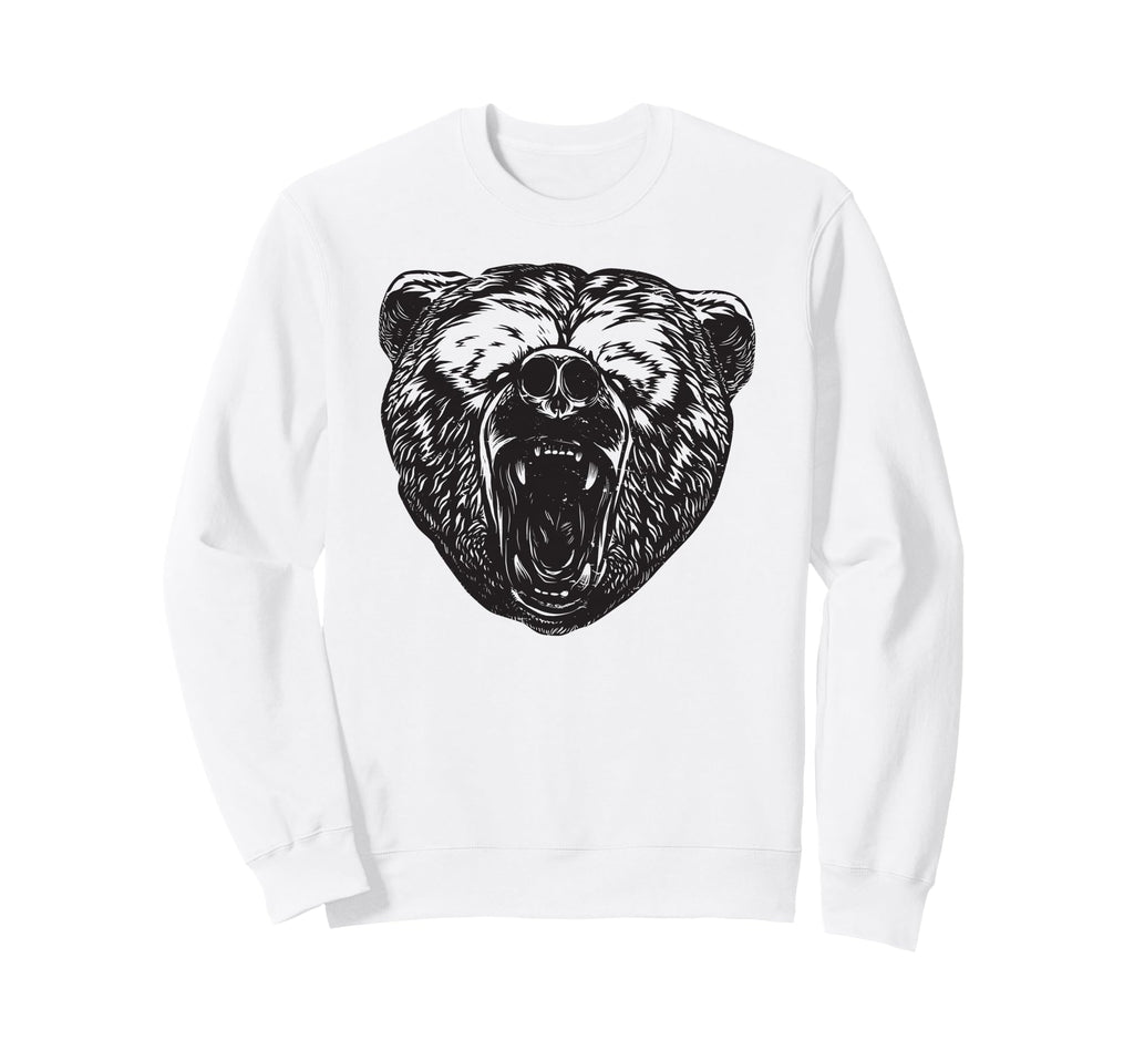 Bear Brown Head Bear Motif Bear Sweatshirt - Aesthetic Graphic Men Women - T-Shirt, Sweatshirt, Hoodie
