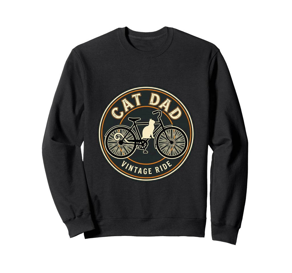 Cat Dad Cycling Adventure Sweatshirt - Novelty Apparel Unisex - T-Shirt, Sweatshirt, Hoodie