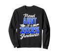 Proud Aunt 2025 Graduate Class Sweatshirt - Novelty Apparel for Adults - T-Shirt, Sweatshirt, Hoodie