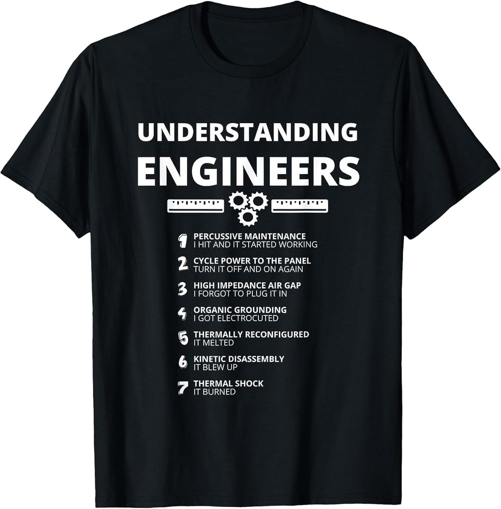 Understanding Engineers Funny Sarcastic Engineering - Adult & Kids T-Shirts, Sweatshirts & Hoodies apparel design preview 1