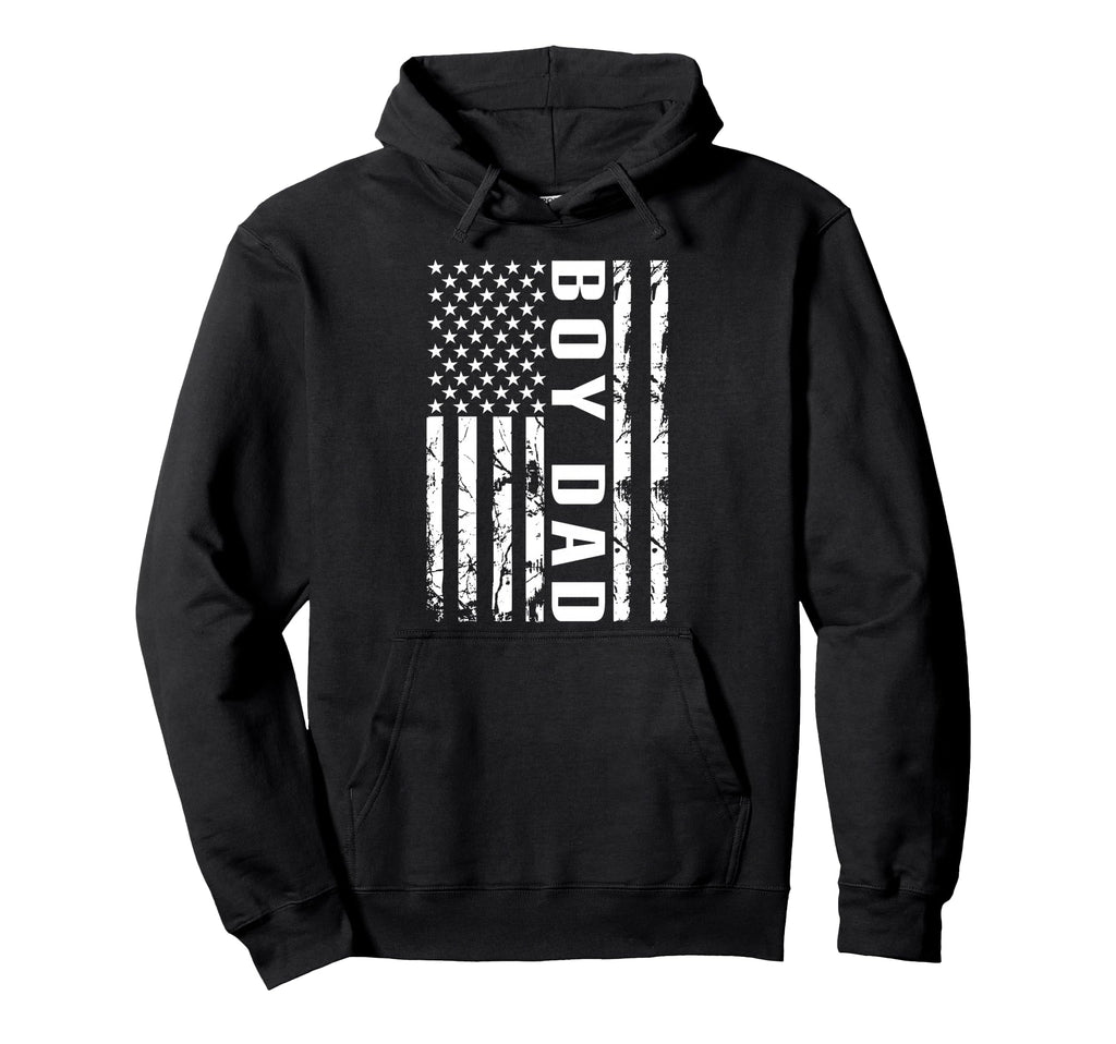 Dad Us Flag Proud Dad Dad Fathers Day Hoodie - Casual Everyday Wear Unisex - T-Shirt, Sweatshirt, Hoodie