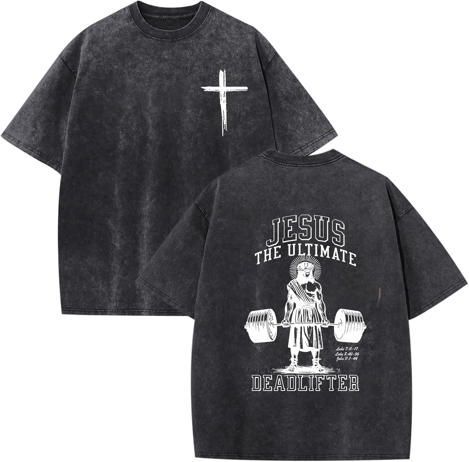 Mens Oversized Christian Jesus Faith Funny Gym - Adult & Kids T-Shirts, Sweatshirts & Hoodies apparel design preview 1