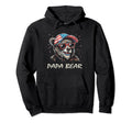 Papa Bear Fathers Day Usa Flag Best Hoodie - Custom Art Print for Adults - T-Shirt, Sweatshirt, Hoodie