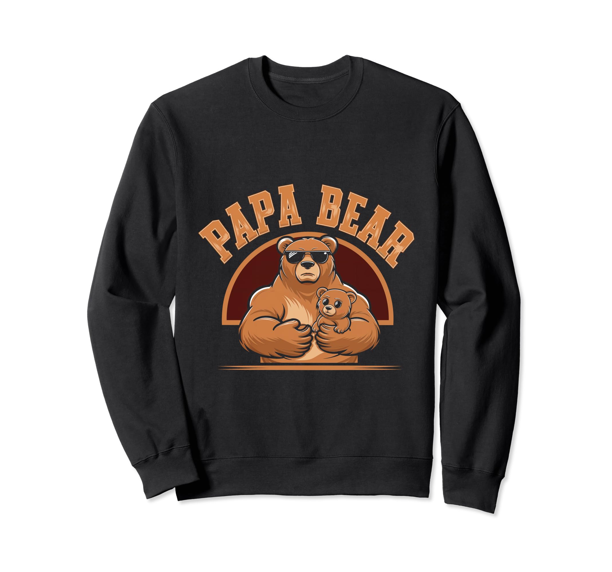 Papa Bear Bear Dad Father Family Sweatshirt - Trendy Graphic for Adults - T-Shirt, Sweatshirt, Hoodie
