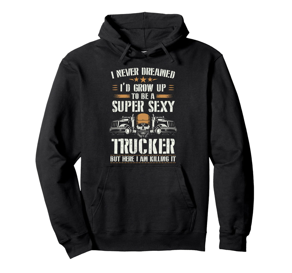 Trucker Dad Truck Driving Truck Lover Hoodie - Graphic Print for Adults - T-Shirt, Sweatshirt, Hoodie