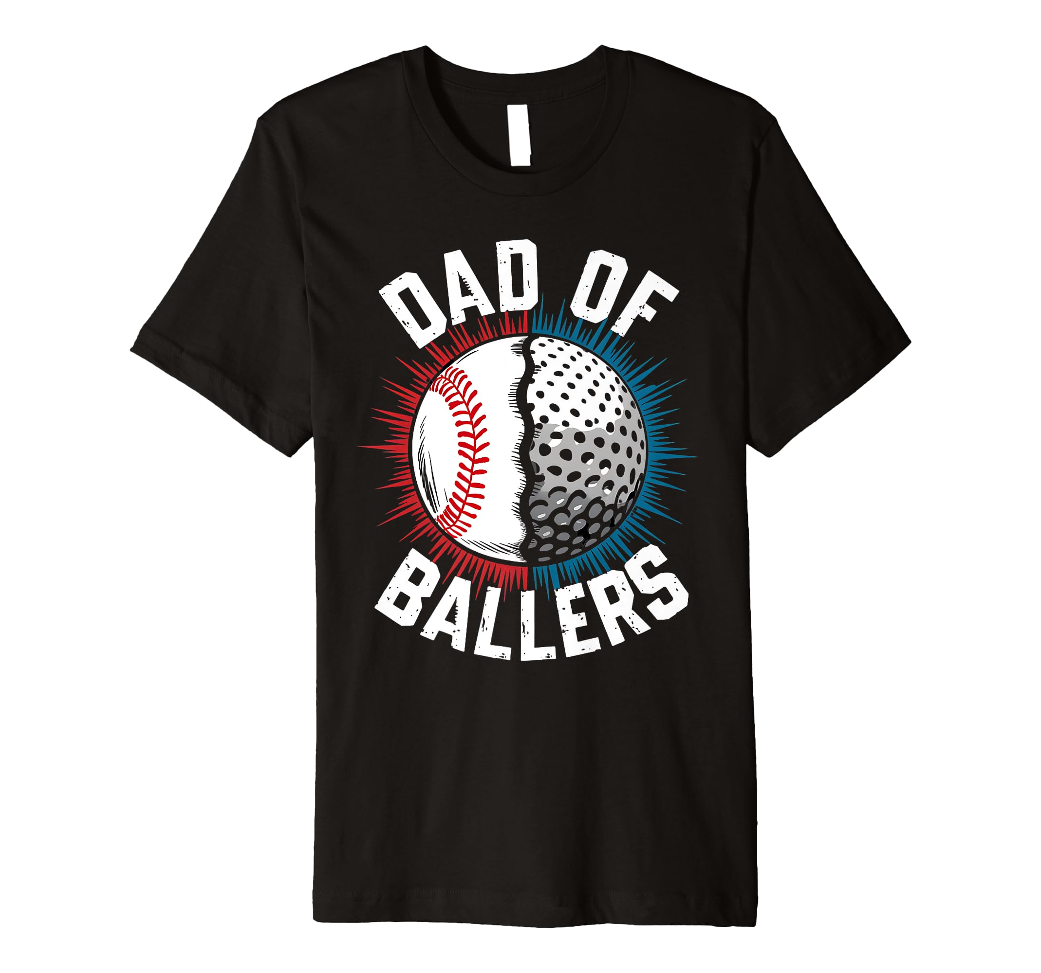 Dad Ballers Baseball And Golf Sports T-Shirt - Unique Graphic for Adults - T-Shirt, Sweatshirt, Hoodie