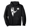 Funny Cat Soccer Ball Hoodie - Aesthetic Graphic Men Women - T-Shirt, Sweatshirt, Hoodie