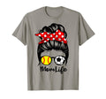 Mom Life Messy Bun Hair Funny T-Shirt - Novelty Apparel for Adults - T-Shirt, Sweatshirt, Hoodie
