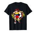 Dabbing Soccer Colombia Jersey Floral T-Shirt - Novelty Apparel for Adults - T-Shirt, Sweatshirt, Hoodie