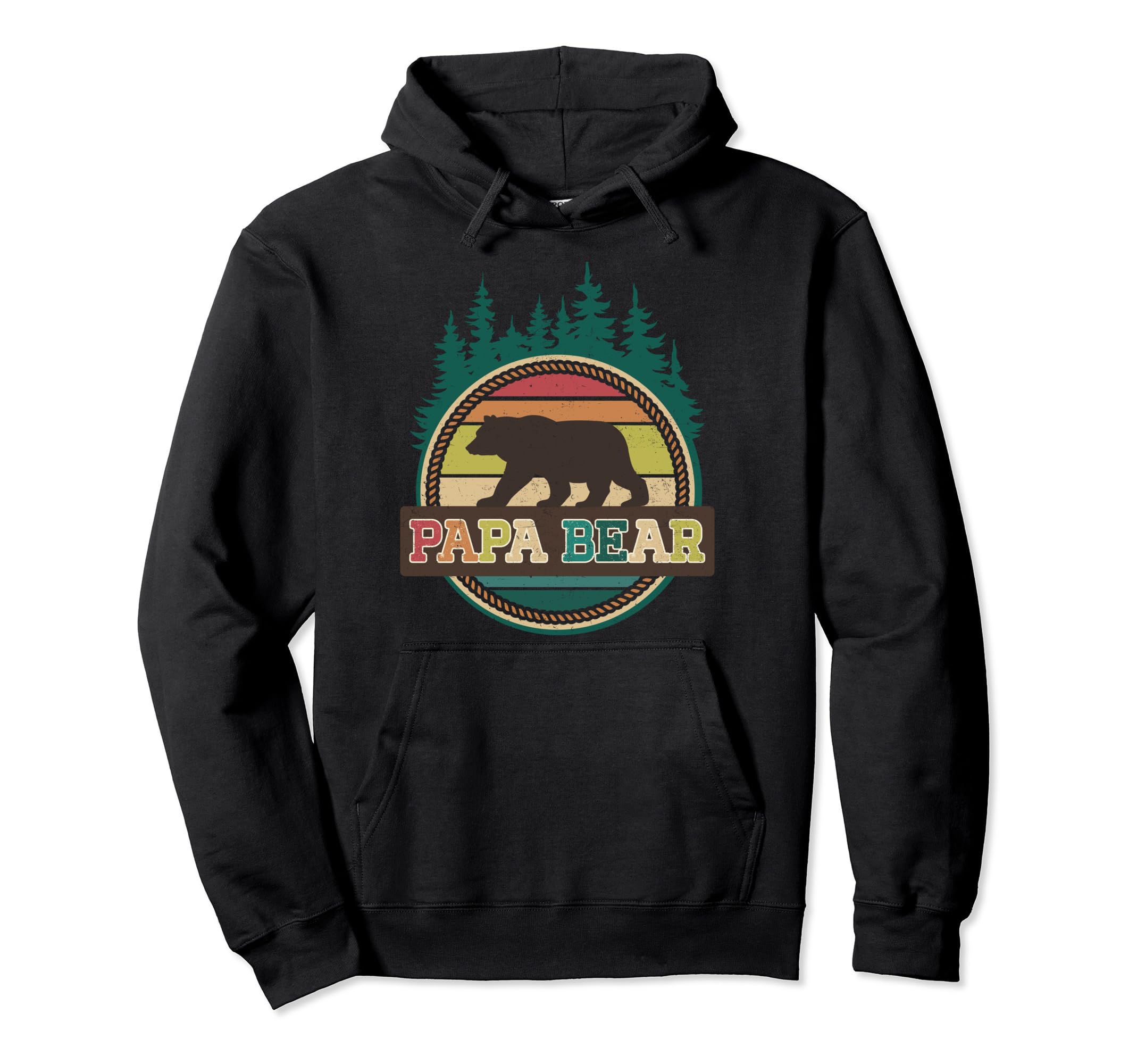 Fathers Day Papa Bear Colorful Novelty Hoodie - Custom Art Print Unisex - T-Shirt, Sweatshirt, Hoodie