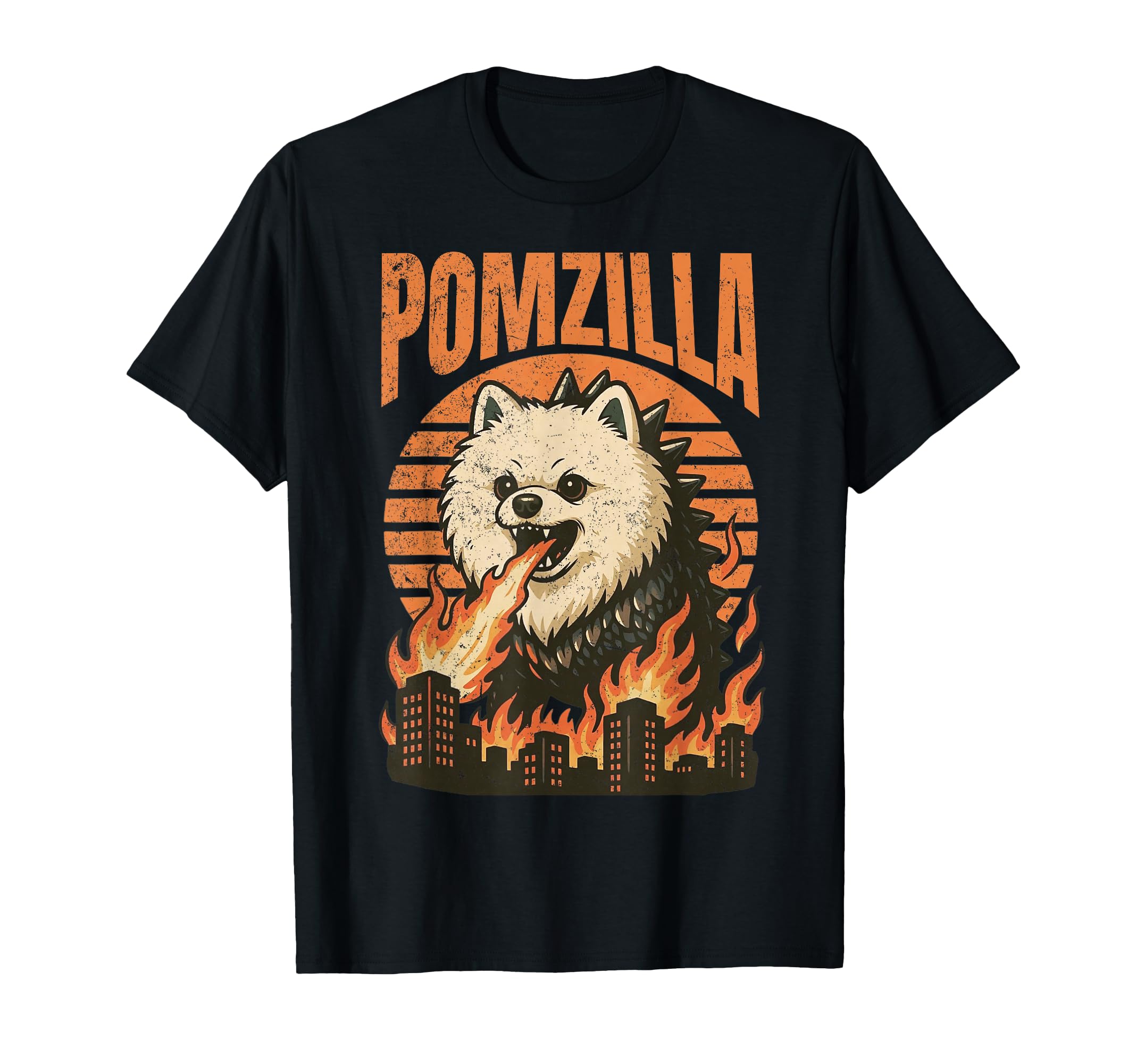 Pomzilla Pomeranian Monster Pom Dog Lover T-Shirt - Graphic Print Unisex - T-Shirt, Sweatshirt, Hoodie