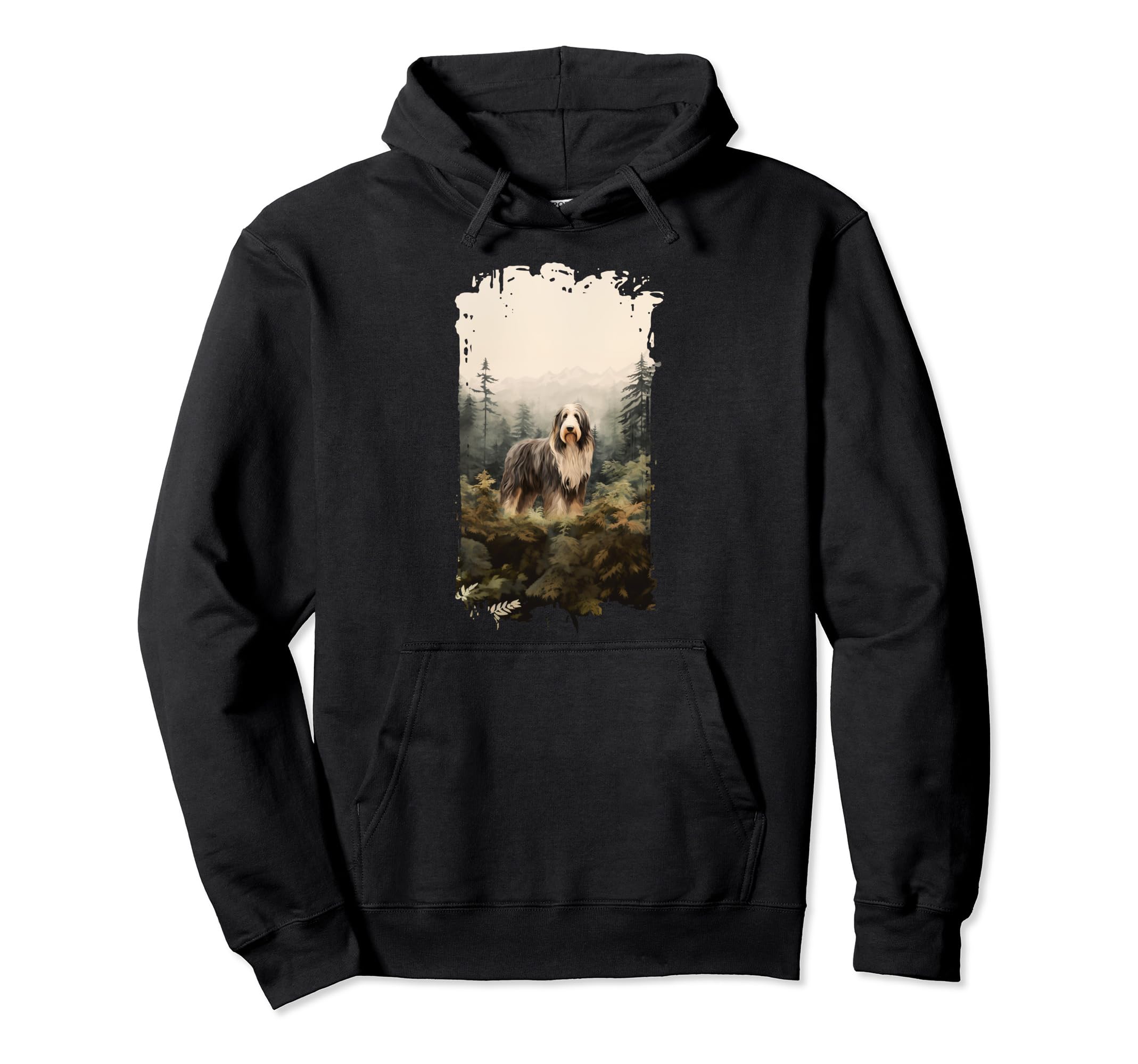 Bearded Collie Mountain Paw Dog Mom Hoodie - Casual Everyday Wear Unisex - T-Shirt, Sweatshirt, Hoodie