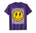 Happy Face Smile Checkerboard T-Shirt - Aesthetic Graphic Men Women - T-Shirt, Sweatshirt, Hoodie