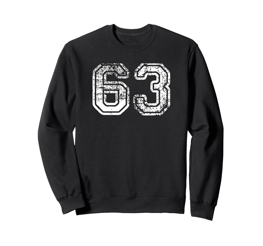 Number 63 Baseball Football Sweatshirt - Streetwear Style for Adults - T-Shirt, Sweatshirt, Hoodie