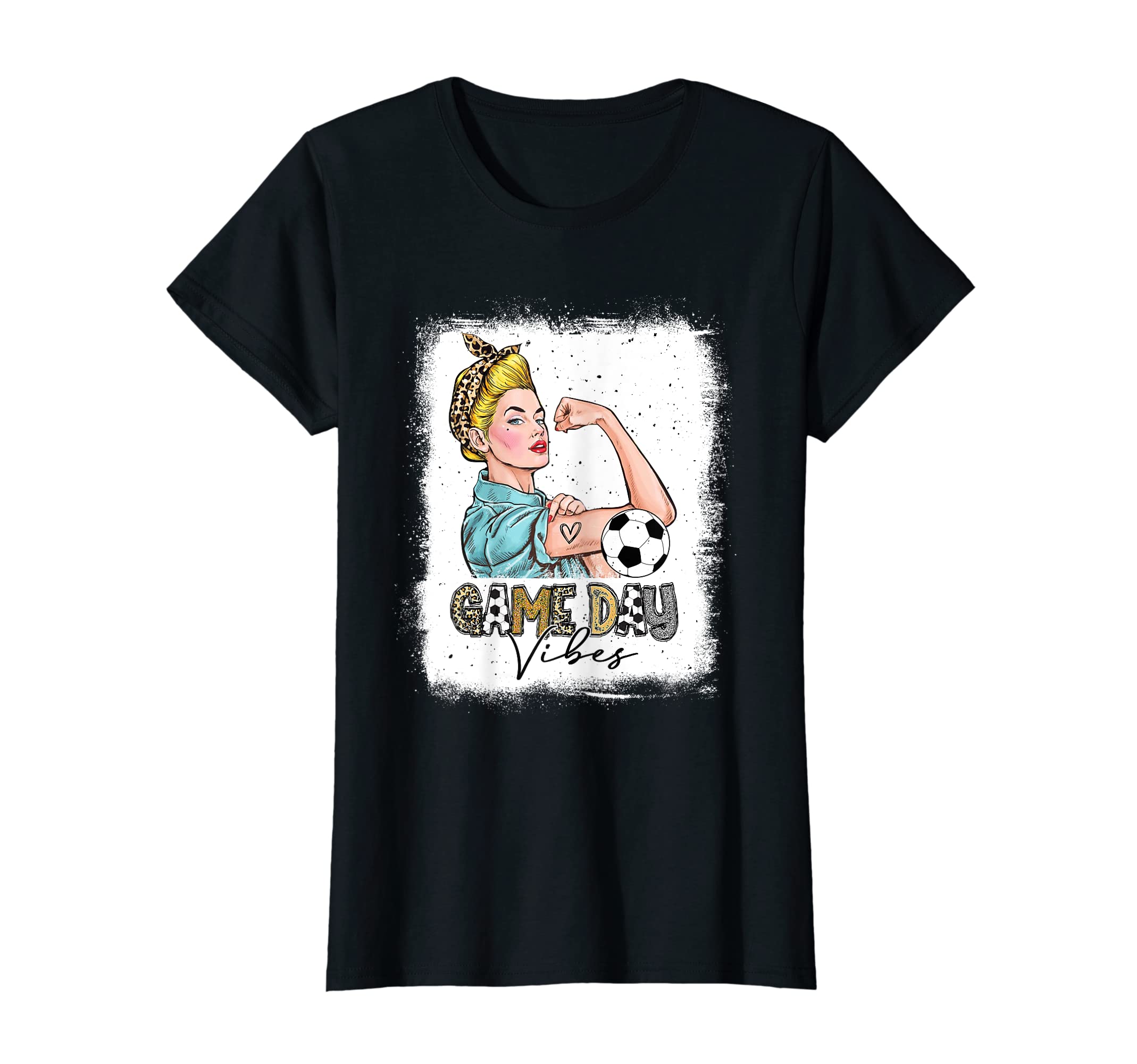 Womens Bleached Soccer Game Day Vibes T-Shirt - Minimalist Print Unisex - T-Shirt, Sweatshirt, Hoodie