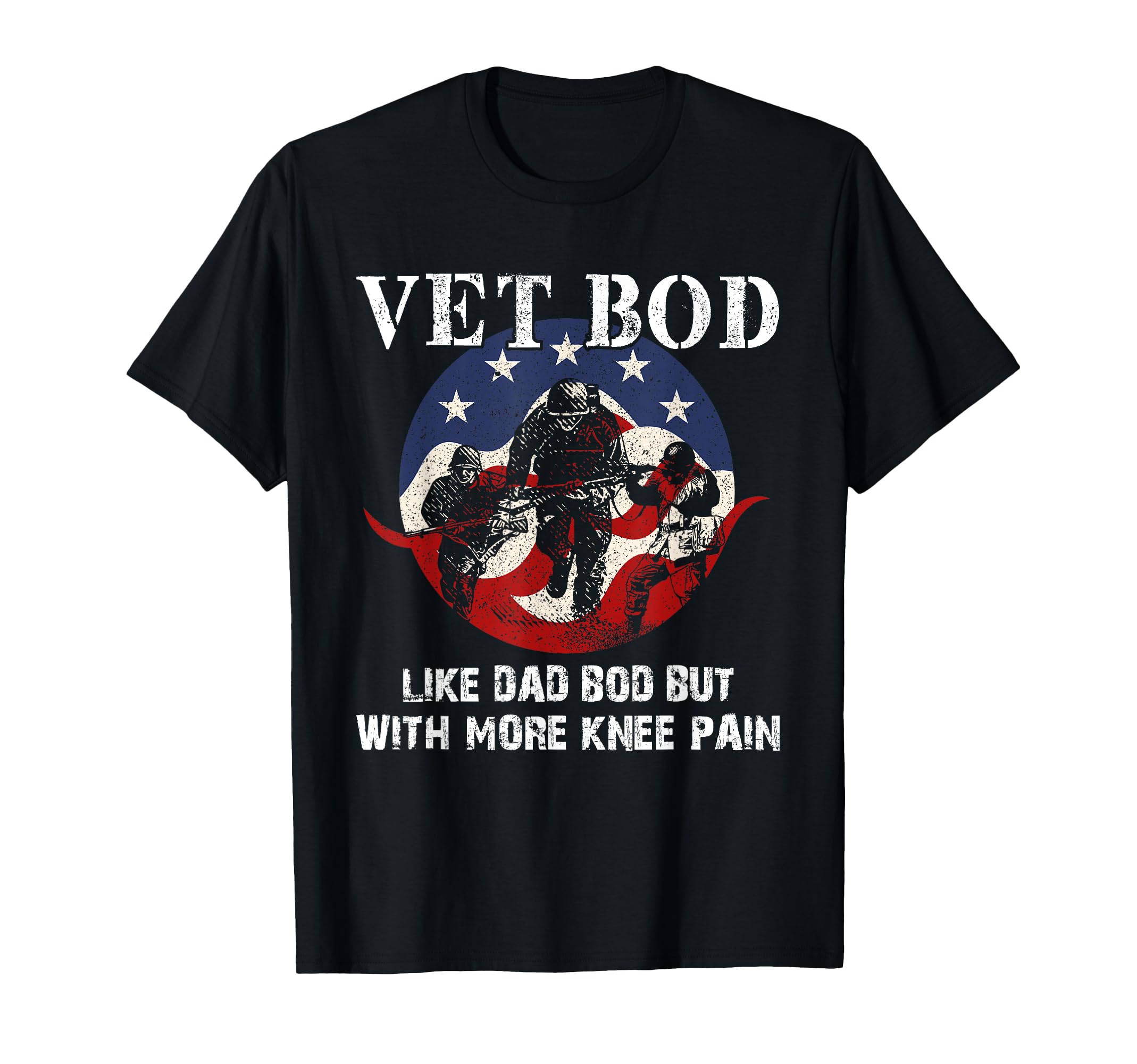 Vet Bod Like Dad Bod But More Knee Pain T-Shirt - Graphic Print for Adults - T-Shirt, Sweatshirt, Hoodie