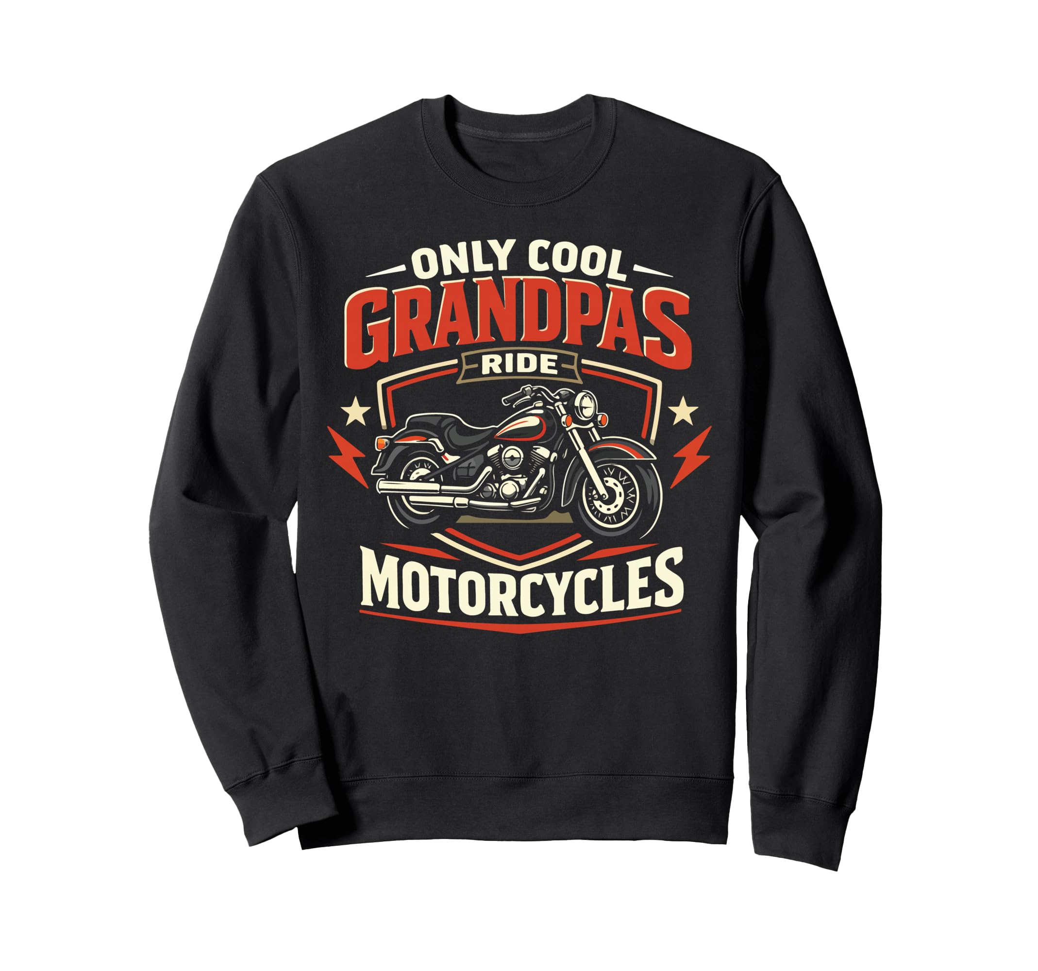 Motorcycle Biker Grandpa Only Sweatshirt - Casual Everyday Wear for Adults - T-Shirt, Sweatshirt, Hoodie