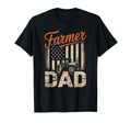 Farmer Dad Tractor And American Flag T-Shirt - Custom Art Print Men Women - T-Shirt, Sweatshirt, Hoodie