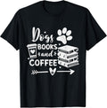 Funny Dogs Books And Coffee Reading Lovers - Adult & Kids T-Shirts, Sweatshirts & Hoodies apparel design preview 1