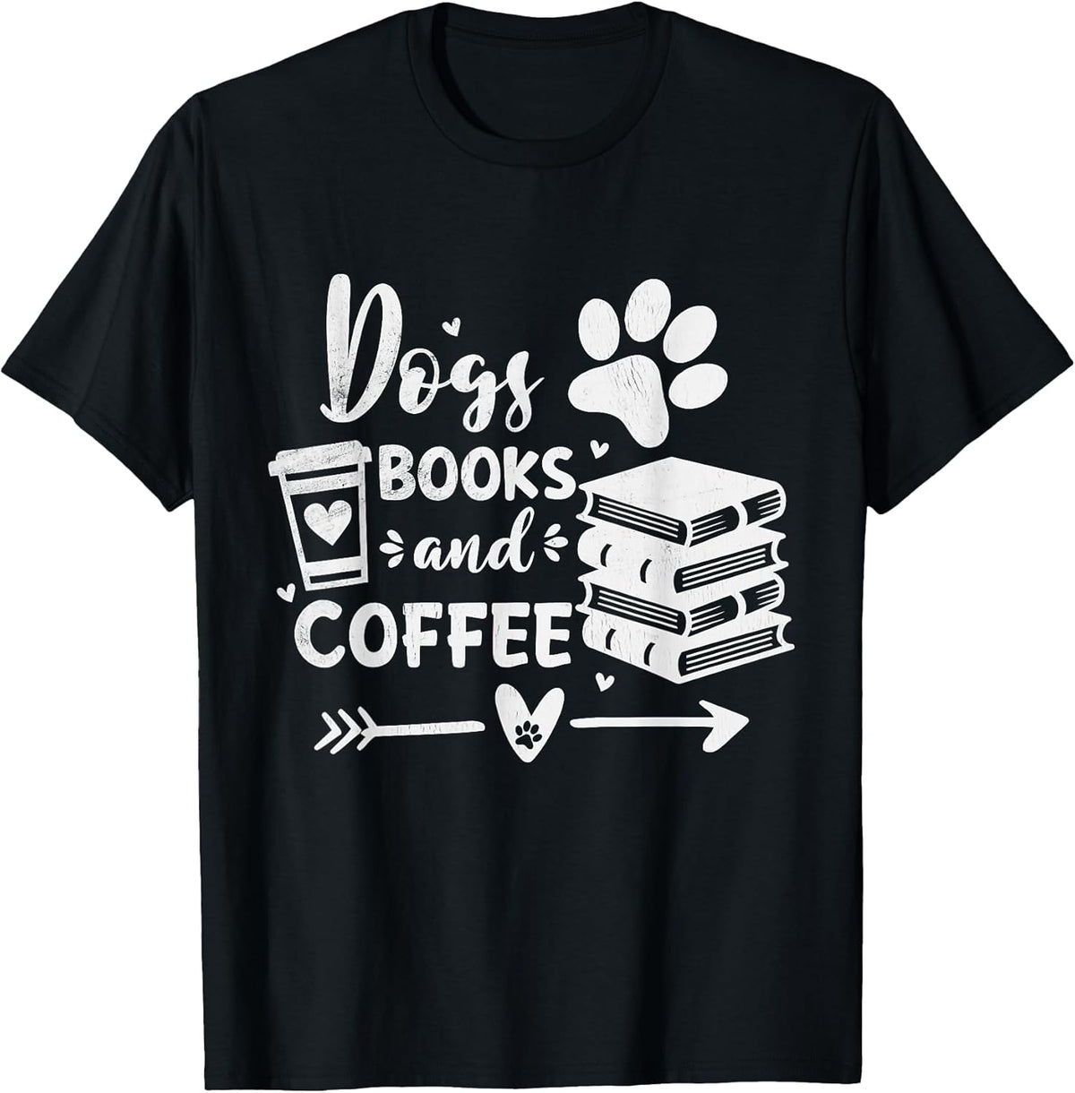 Funny Dogs Books And Coffee Reading Lovers - Adult & Kids T-Shirts, Sweatshirts & Hoodies apparel design preview 1