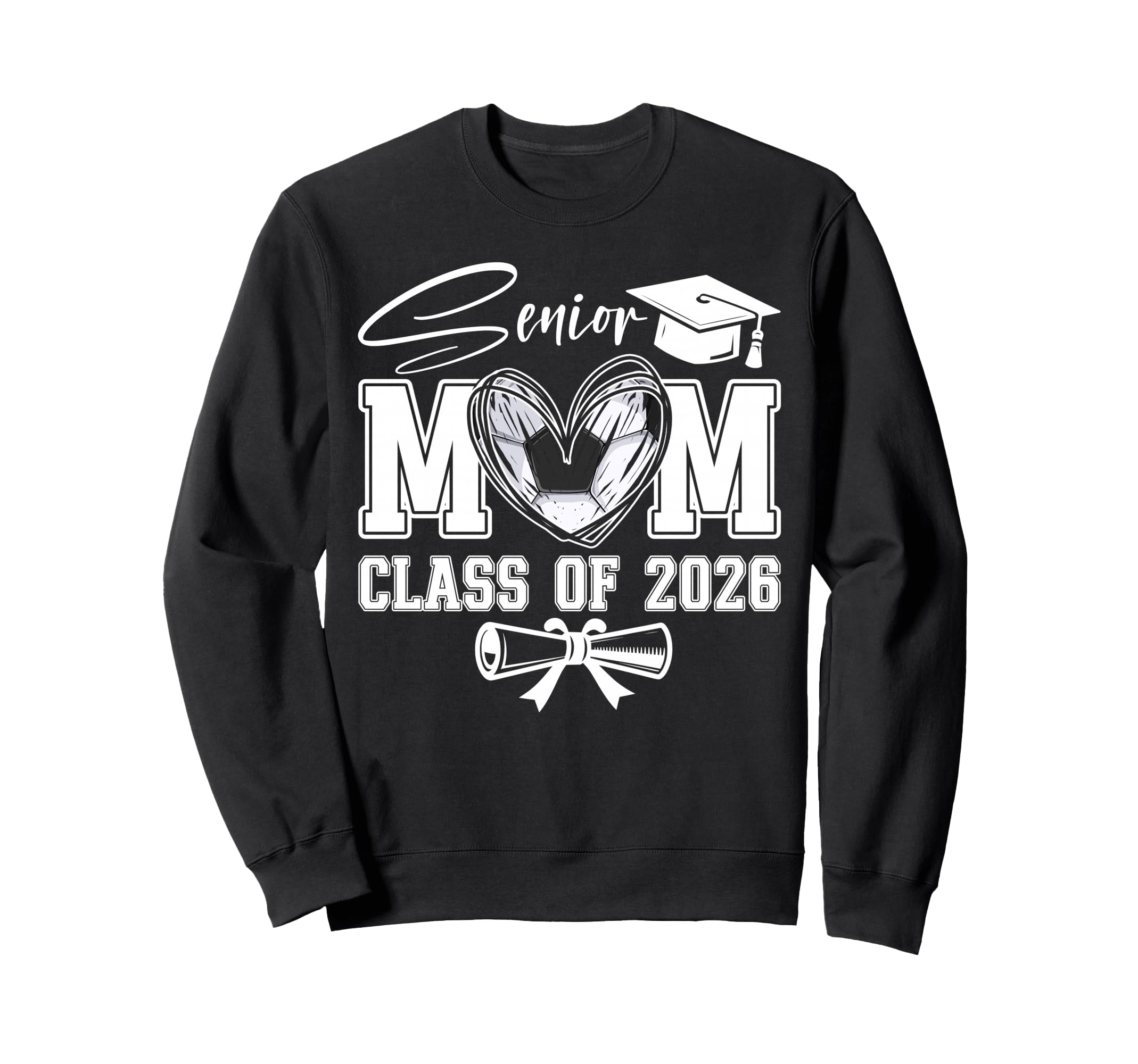 Senior Mom Class 2026 Graduate Sweatshirt - Minimalist Print Men Women - T-Shirt, Sweatshirt, Hoodie