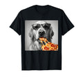 Golden Retriever Eating Pizza T-Shirt - Fun Novelty Design Unisex - T-Shirt, Sweatshirt, Hoodie