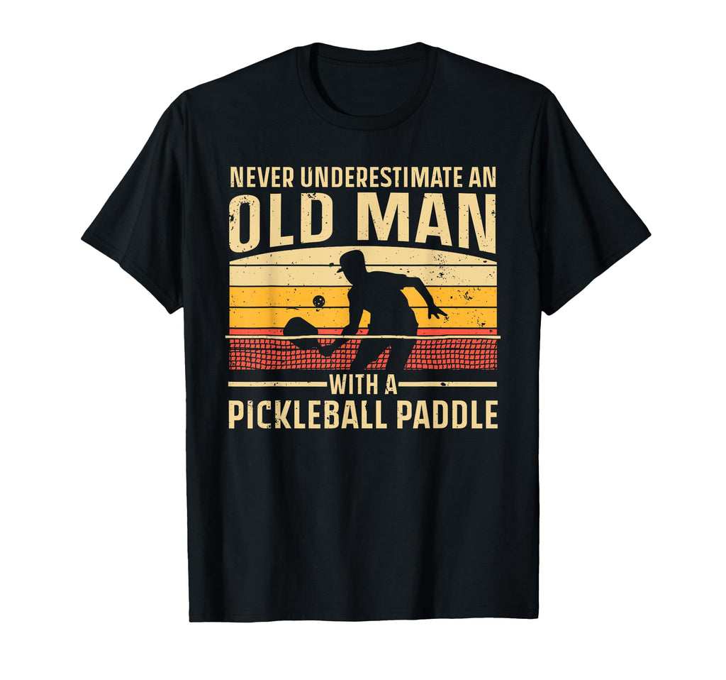 Pickleball Art Grandpa Paddle T-Shirt - Aesthetic Graphic for Adults - T-Shirt, Sweatshirt, Hoodie