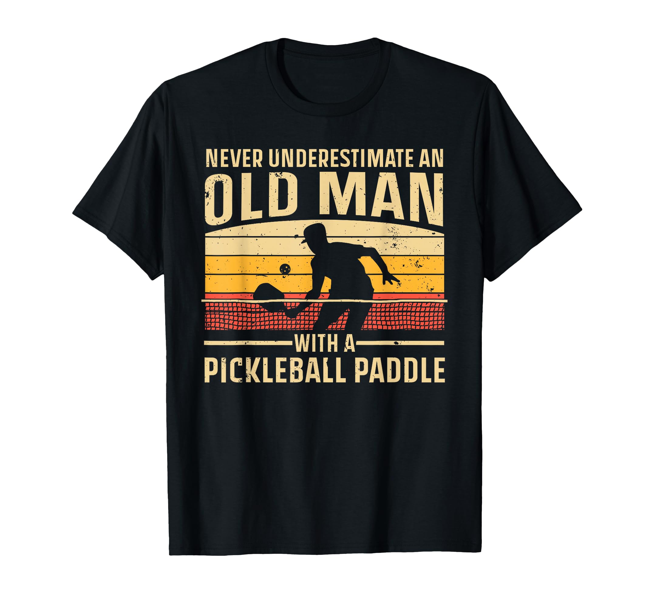 Pickleball Art Grandpa Paddle T-Shirt - Aesthetic Graphic for Adults - T-Shirt, Sweatshirt, Hoodie