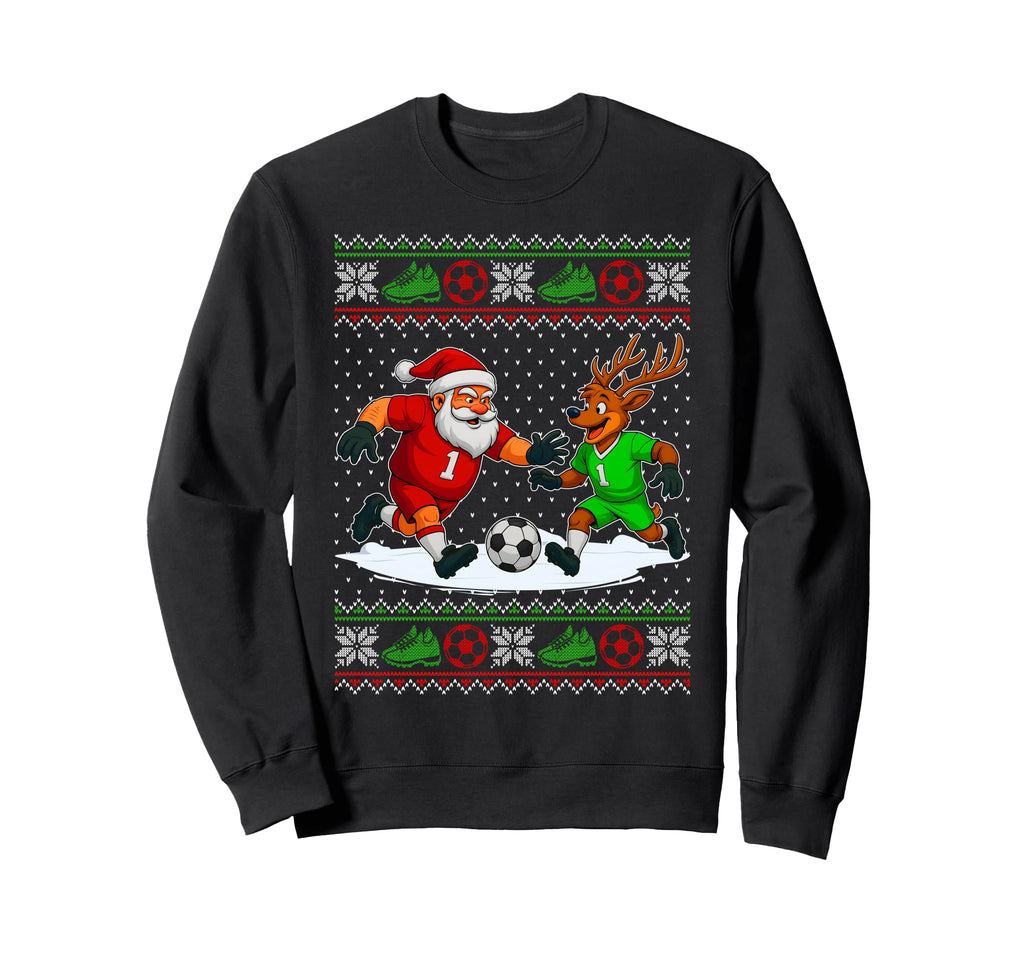Reindeers Playing Soccer Ugly Sweatshirt - Custom Art Print Unisex - T-Shirt, Sweatshirt, Hoodie