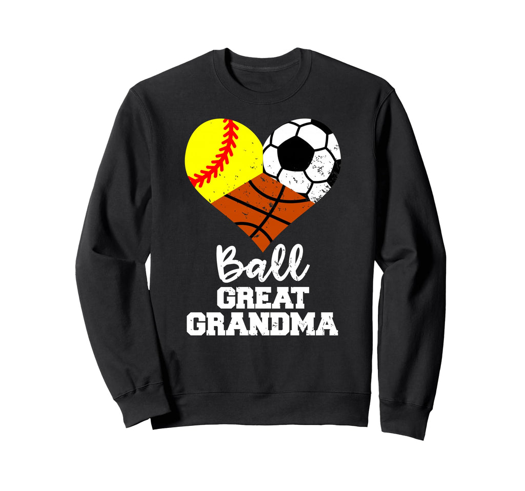 Ball Great Grandma Heart Softball Sweatshirt - Custom Art Print for Adults - T-Shirt, Sweatshirt, Hoodie