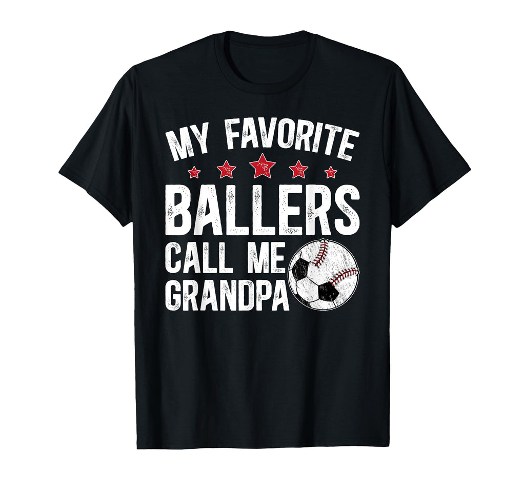 Favorite Ballers Call Me Grandpa T-Shirt - Novelty Apparel for Adults - T-Shirt, Sweatshirt, Hoodie