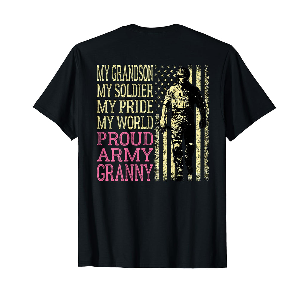 My Grandson My Soldier Hero Proud Army T-Shirt - Trendy Graphic Unisex - T-Shirt, Sweatshirt, Hoodie
