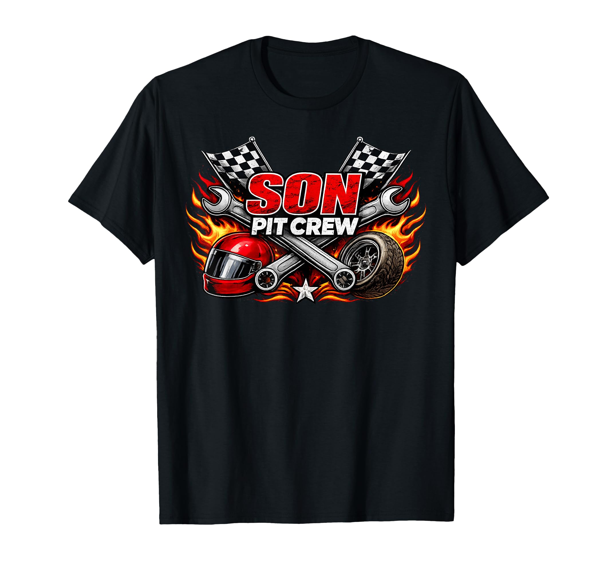 Son Pit Crew Car Racing Lover Birthday T-Shirt - Minimalist Print Unisex - T-Shirt, Sweatshirt, Hoodie