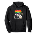 Lgbt Pride Papa Panda Bear Rainbow Hoodie - Custom Art Print for Adults - T-Shirt, Sweatshirt, Hoodie